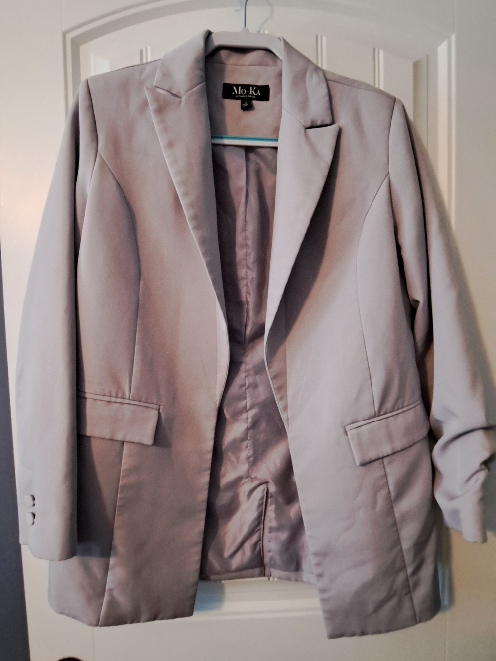 Mo-Ku Women's Light Gray Tailored Blazer